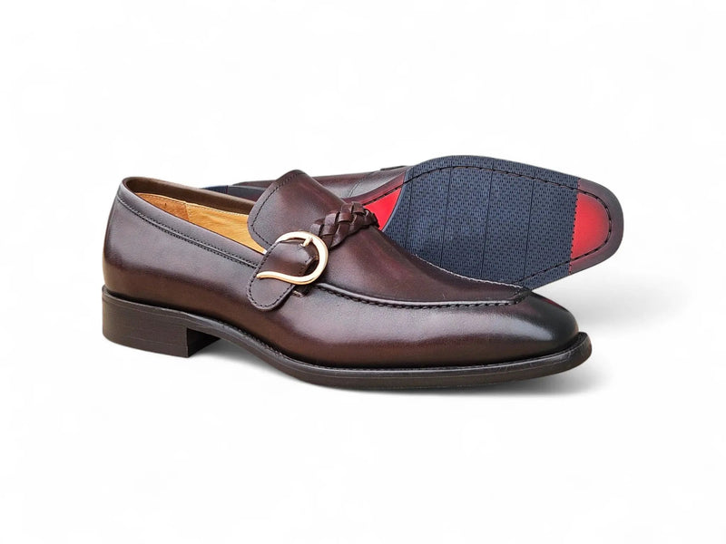 Carrucci Braided Bit Loafer - Luxury Leather Slip-On Shoes