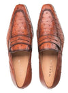Mezlan Men's Brandy Ostrich Skin Slip On Loafer Lisbon