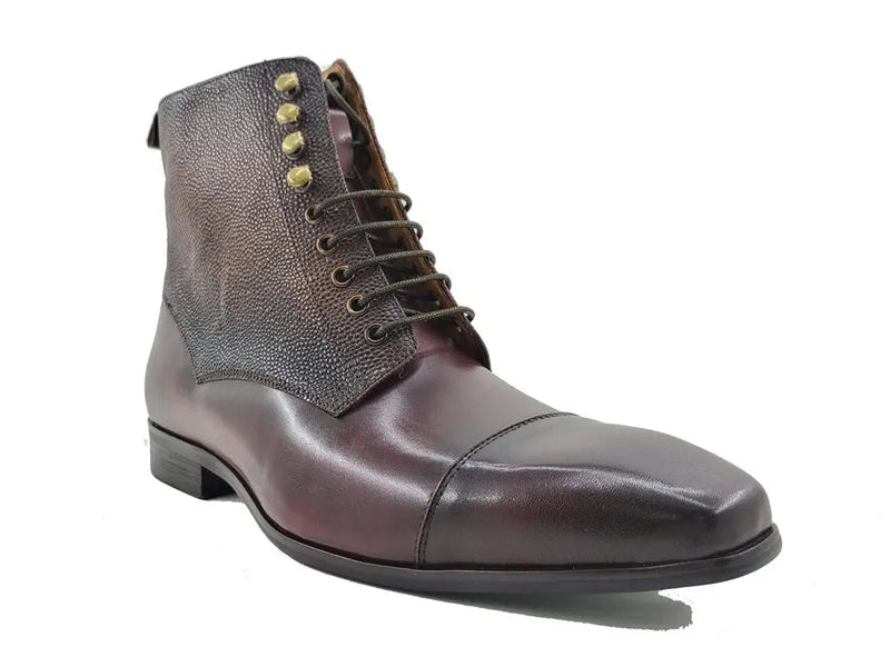 Carrucci Leather Brogue Cap Toe Boot