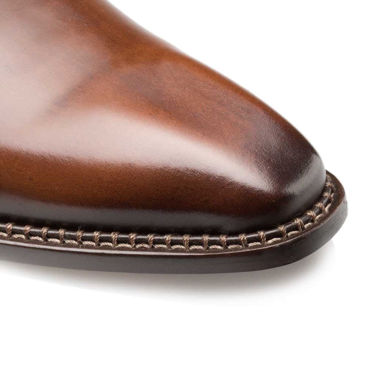 Enterprise Brown Calfskin Plain Toe Dress Shoes by Mezlan – Handcrafted in Spain