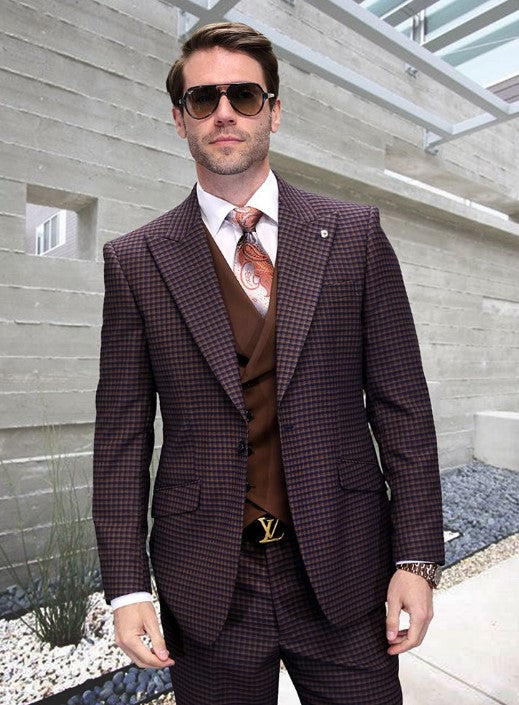 Brown Plaid Suit