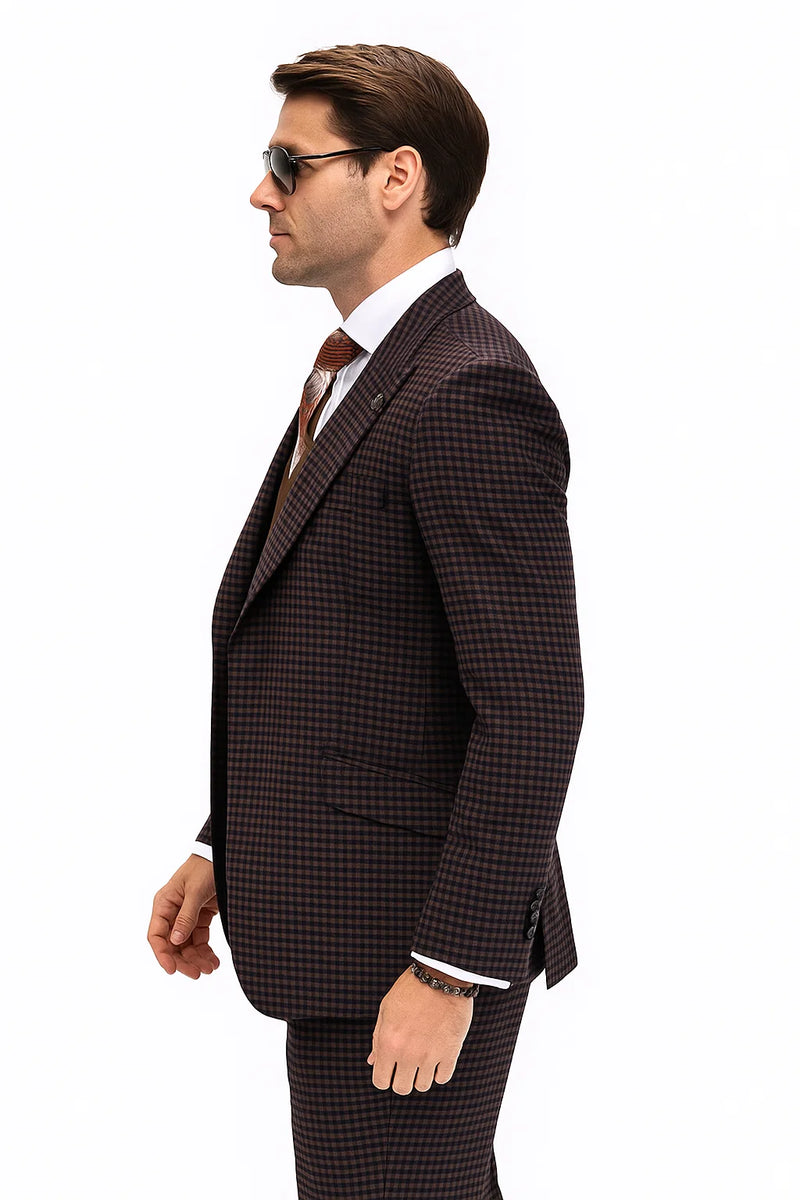 Brown Plaid Suit