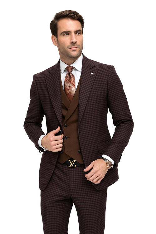 Brown Plaid Suit