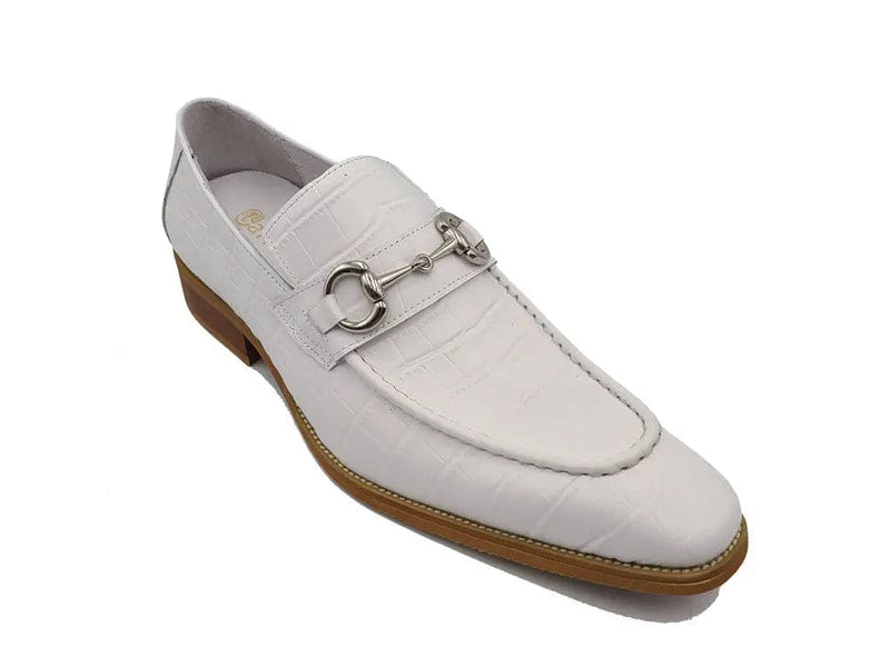 Carrucci Buckle Loafer w Gator Embossed Leather