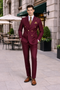 Burgundy Suit - Double Breasted