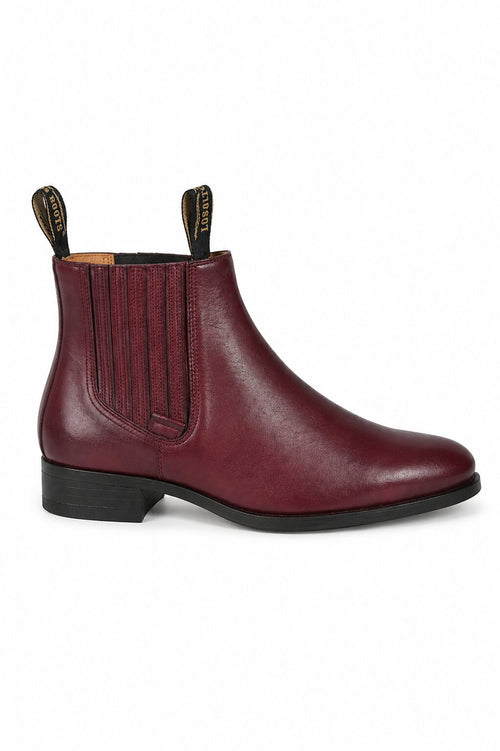Deerskin Cowboy Boots - Burgundy Deerskin Boots - Deer Boots - Deer Skin Boots
