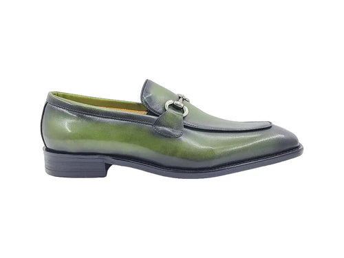 Mens Burnished Calfskin Horsebit Loafer