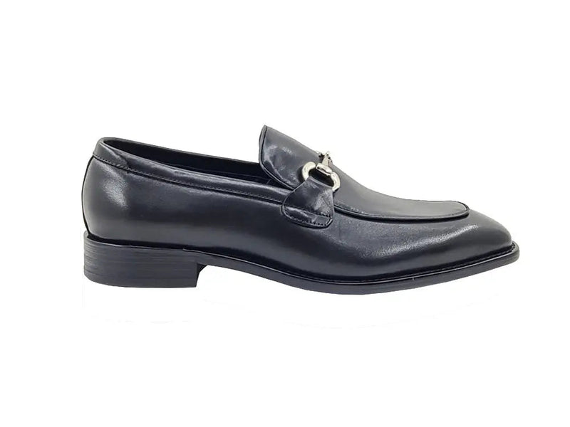 Carrucci Burnished Calfskin Horsebit Loafer