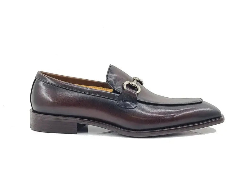 Carrucci Burnished Calfskin Horsebit Loafer - Luxury Italian Style