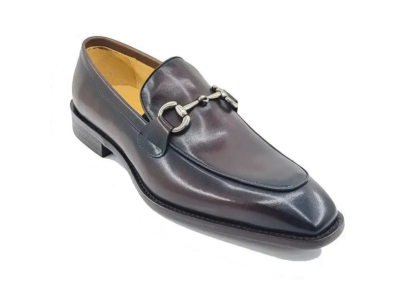 Carrucci Burnished Calfskin Horsebit Loafer - Luxury Italian Style