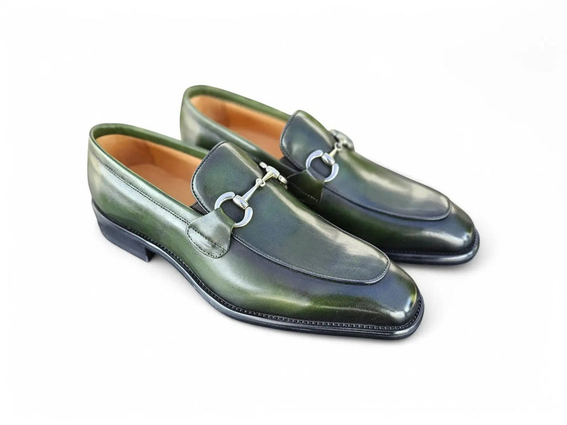 Carrucci Burnished Calfskin Horsebit Loafer - Luxury Italian Style