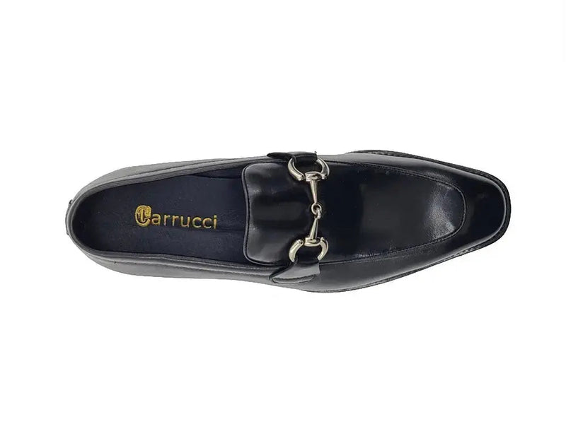 Carrucci Burnished Calfskin Horsebit Loafer - Luxury Italian Style