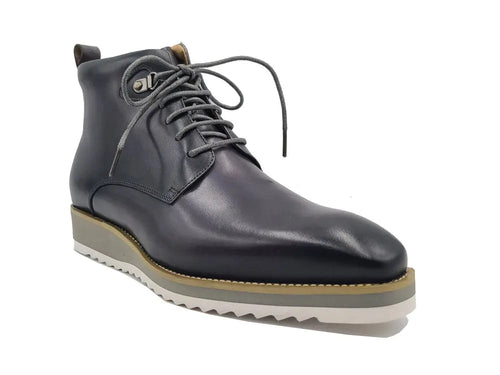 Men’s Burnished Calfskin Leather Lace-Up Boot