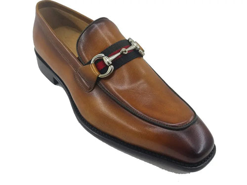 Mens Classic Burnished Slip-On Loafers