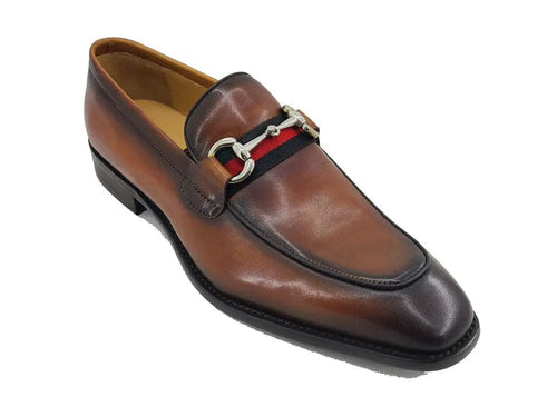 Mens Classic Burnished Slip-On Loafers