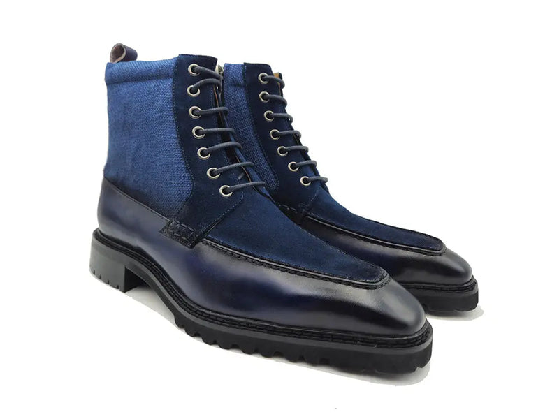 Carrucci Lace-up Boot with Side Zipper