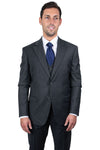 "Mens Stacy Adams Suit - Stacy Adams  Suit Men's Charcoal Grey Two Button Vested Suit"