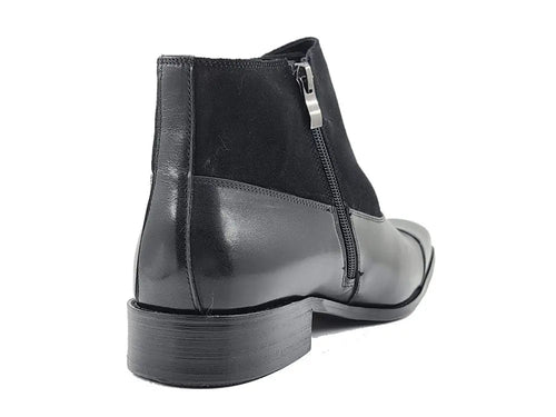 Men’s Calf Leather and Suede Triple Monk Chukka Boot