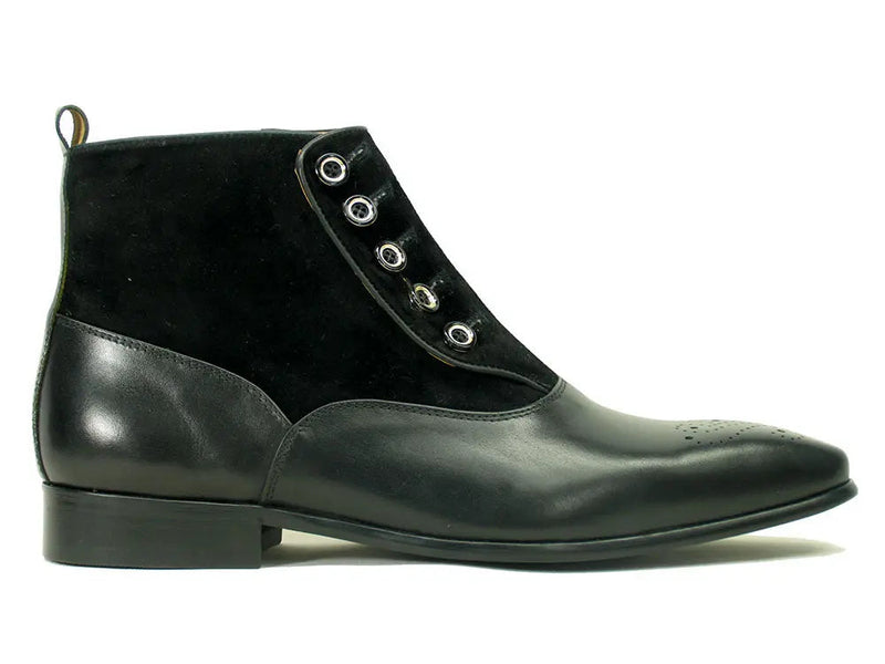 Carrucci Calfskin Button Up Slip-On Boot