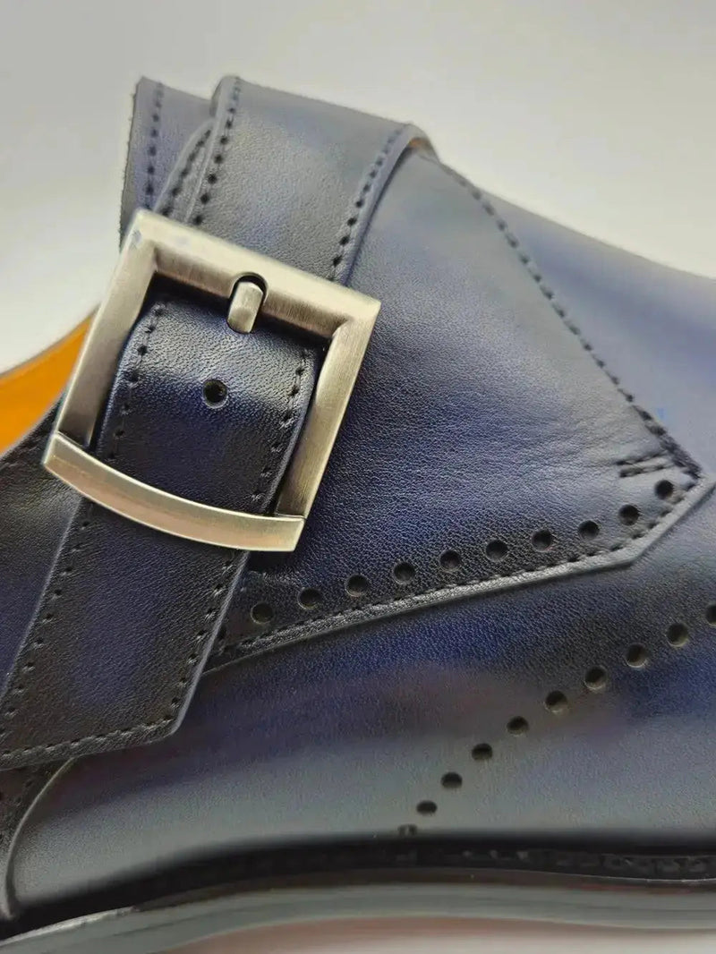 Carrucci Calfskin Single Monk Loafer - Luxurious Style
