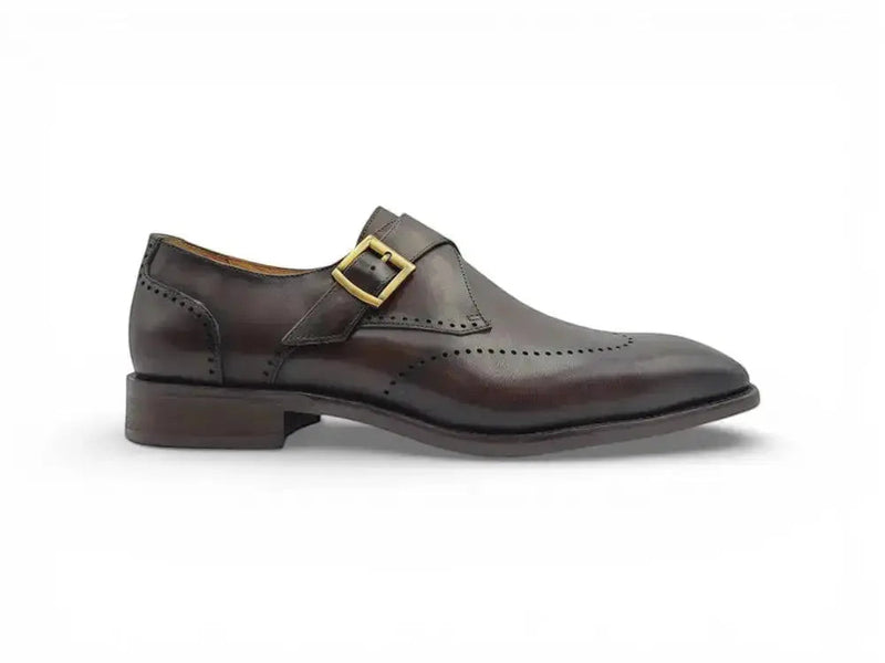 Carrucci Calfskin Single Monk Loafer - Luxurious Style