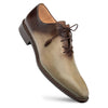 Barbaro Olive/Mocha Two-Tone Whole-Cut Calfskin Oxford Shoes by Mezlan – Handcrafted in Spain