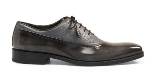 Postdam Grey Calfskin Bal Oxford by Mezlan – Elegant Cordovan & Deerskin Dress Shoes Made in Spain