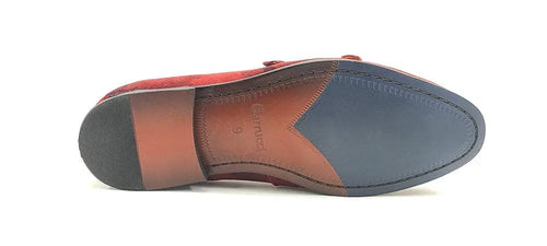 Mens Camo Suede Double Monk Strap Loafers