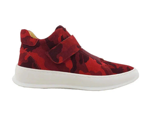 Mens Camouflage Suede Low-Top Sneakers