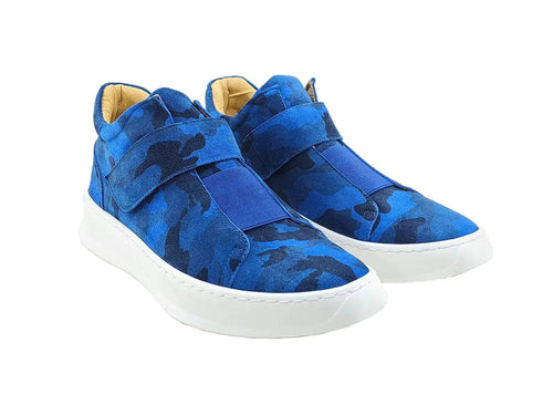 Mens Camouflage Suede Low-Top Sneakers