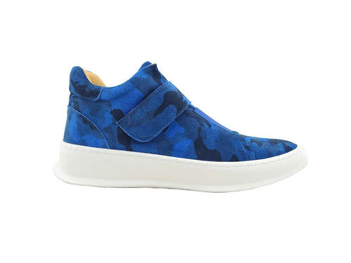 Mens Camouflage Suede Low-Top Sneakers