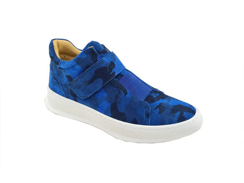 Mens Camouflage Suede Low-Top Sneakers