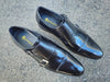 Classic Cap Toe Monk Strap Shoes for Men