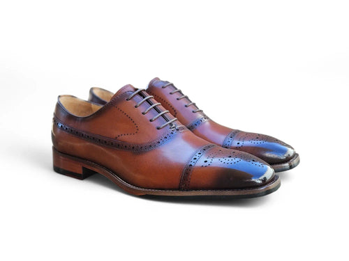 Cap Toe Lace-up in Leather Sole Carrucci