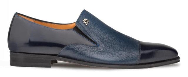 Mezlan Cap Toe Loafer Shoes Blue Milani