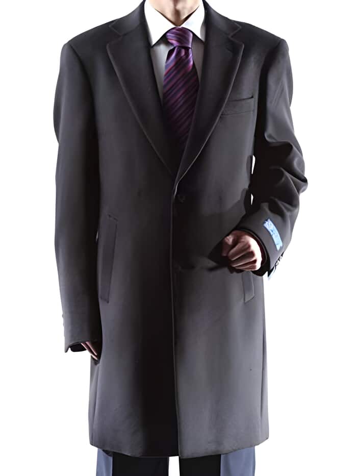 Velvet Long Coat - Velvet Carcoat - Black Coat by USA Men's Outlet main image 0