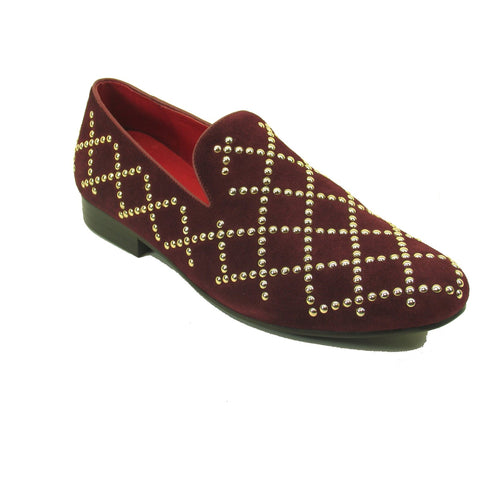 Mens Carrucci Studded Loafer Dress Shoe in Black