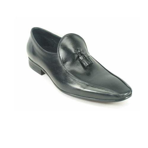 Mens Velvet Modern Loafer Dress Shoe in Burgundy