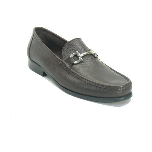 Mens Carrucci Timeless Buckle Loafer Dress Shoe in Black