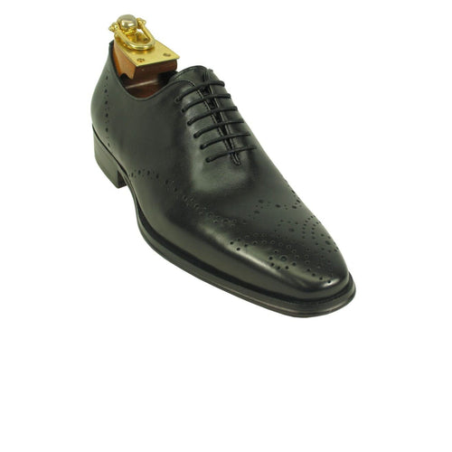Mens Two Tone Contrast Leather Wingtip Dress Shoe in Green & Tan