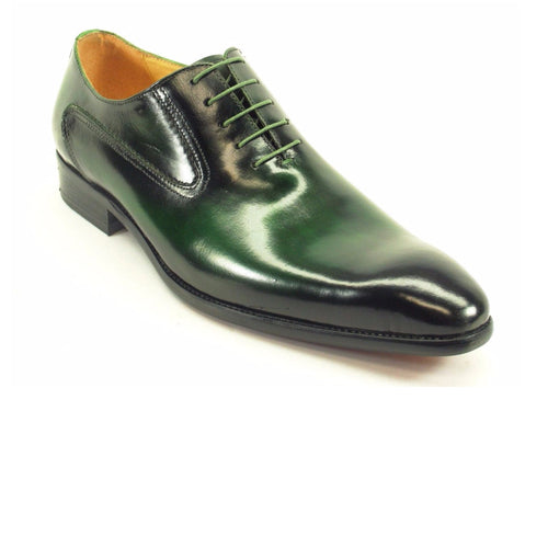 Mens Two Tone Hand Painted Leather Dress Shoe in Cognac