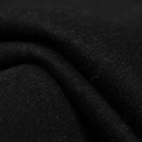 Mens Black Overcoat - Milan Collection - Wool and Cashmere Regular Fit Dress Black Top Coat