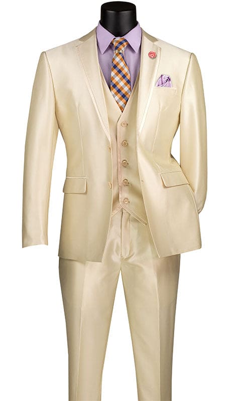 Champagne Color Suit - Champagne Two Buttons Wedding Tuxedo