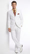Apollo King Men’s White Poplin Classic Fit Suit, Formal Wedding Prom Dress Suit