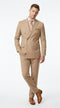 Men’s Camel Double Breasted Wool Feel Suit, Classic Luxury Formal Wedding Business Dress Suit