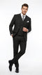 Statement Men’s Black Pinstripe 3 Piece Wool Suit, Fashion Formal Wedding Business Dress Suit