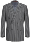 Mens Grey Pinstripe Suit Classic Fit Notch Lapel Charcoal - Gray Pinstripe Suit