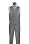 Charcoal Modern Fit 3-Piece Suit with Lapel Vest & Adjustable Pants