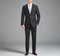 Renoir Clothing - Renoir Suit - Renoir Fashion - Super 140s Wool Two Button Slim Fit Charcoal Renoir Suit