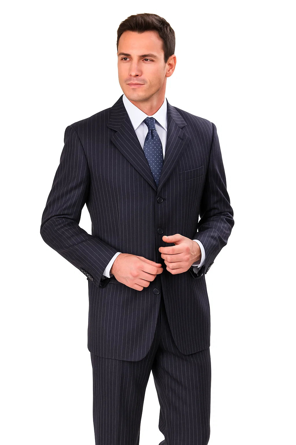 Charcoal Grey 3-Button Classic Fit Men's Suit, 100% Wool
